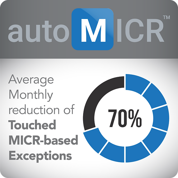 MICR based exception items graphic.