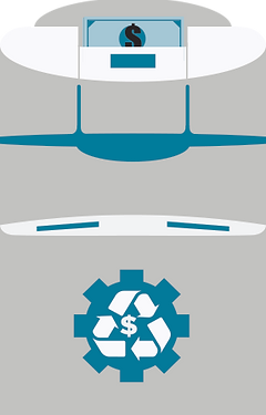 Illustration of a cash recycler machine.